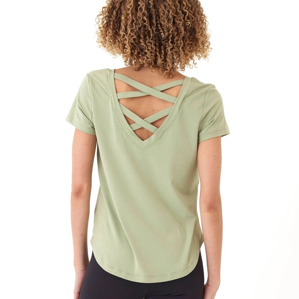 New Threads 4 thought KRISTIE CRISS CROSS LUXE JERSEY TEE